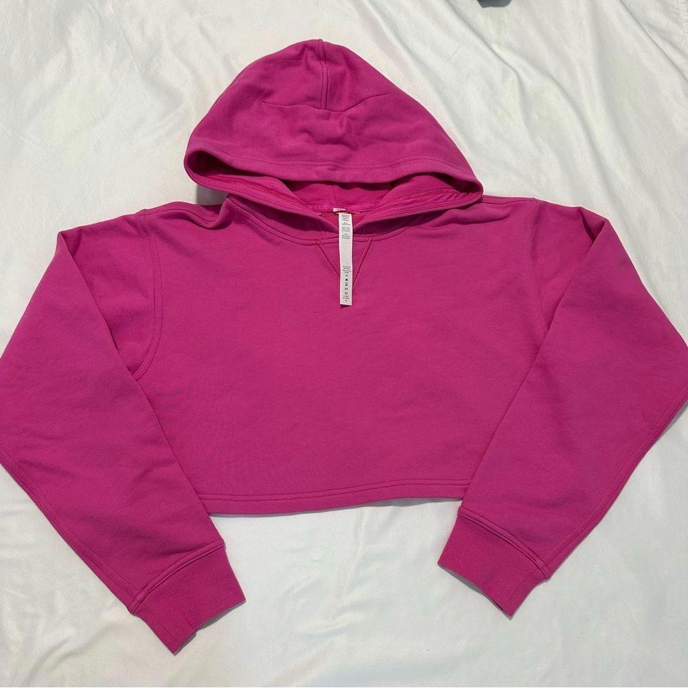 Lululemon All Yours Cropped Hoodie in Sonic Pink